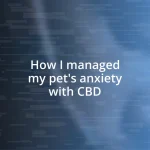 How I managed my pet’s anxiety with CBD