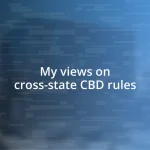 My views on cross-state CBD rules